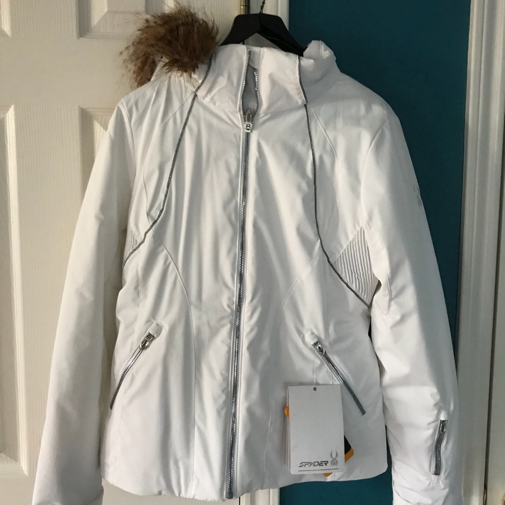 Women’s White Spyder Ski Jacket Size 6